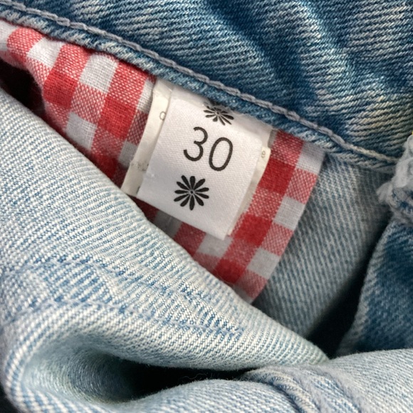 NWT Mumu Blue Distressed Cutoff Denim Shorts Sz 30 Daisy Dukes - Picture 4 of 5